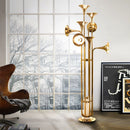 DecorBites™ Gold Trumpet Pendant Multi-Head Chandeliers: Modern Creative Horn Floor Lights