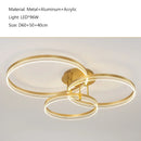 DecorBites™ Acrylic Round Ring Ceiling Light LED Chandelier Modern Minimalism for Living Room and Kitchen