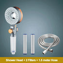 DecorBites™ Dual-Sided Shower Head with 3 Jets & Water-Saving Filtration
