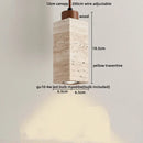 DecorBites™ Japanese Style LED Pendant Lights Wood Canopy Cement Lampshade