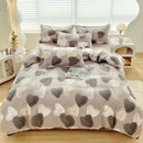 Abstract watercolor pastel green & yellow cute pattern duvet cover bedroom set