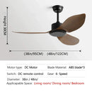 DecorBites™ 48" DC Remote Control Ceiling Fan Plastic Blade Bedroom Indoor Industry 220V