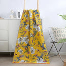 DecorBites™ Cotton Gauze Floral Adult Bath Towel - Quick-Dry & Soft