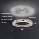 DecorBites™ Crystal LED Chandelier: Modern Luxury Chrome Steel & Clear K9 Crystal Lighting