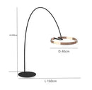 DecorBites™ Circular Luminescence LED Floor Lamp for Elegant Living Spaces