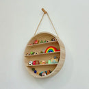 DecorBites™ Circular Wooden Frame Toy Storage Rack & Wall Decoration