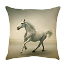 DecorBites™ Galloping Horse Pillowcase: Wild Horse Print Linen Cushion Cover for Home Decoration