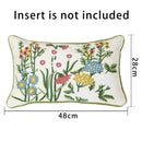 DecorBites™ 3D Pink Flower Farmhouse Style Cushion Cover 45x45cm - Embroidered Sofa, Bed, Living Room