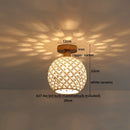 DecorBites™ Copper Wood LED Ceiling Lamp Ceramic Modern Ceiling Lights for Home Decor