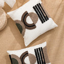DecorBites™ Half-circle Tufted Cotton Canvas Embroidery Throw Pillow Cover - Modern & Stylish