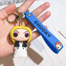 Hot Scary Movie Ghost Baby Keychains Halloween Dolls Horror Child's Chucky Pendants PVC Figures Toy Key Chain Gift
