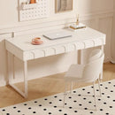 DecorBites™ Cream Wind Rock Board Writing Table: French Style Desk with Drawers, Computer Desk
