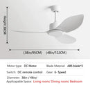 DecorBites™ 48" DC Remote Control Ceiling Fan Plastic Blade Bedroom Indoor Industry 220V