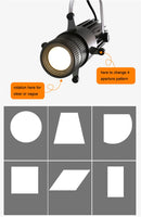 DecorBites™ Adjustable LED Track Spotlights for Art Gallery Church Museum, Square Shape