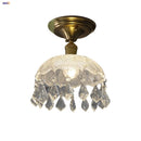 DecorBites™ Glass Grid LED Ceiling Lamp: Luxury Crystal Nordic Copper Ceiling Lights