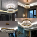 DecorBites™ Crystal Gold Ceiling Pendant Light for Living Room Dining Kitchen