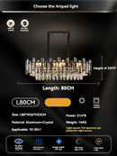 DecorBites™ Gold Crystal Ceiling Chandelier: Luxury Modern LED Pendant for Home Décor