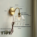 DecorBites™ Crystal Glass LED Wall Light with Pull Chain Switch, Nordic Modern Design