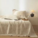 DecorBites™ Cotton & Linen Bed Sheet Set: Luxury, Skin-Friendly, All Seasons, Queen & King Sizes