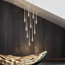 DecorBites™ Gold-Plated Duplex Chandelier: Modern Lighting for Living Room, Staircase, Kitchen, Restaurant