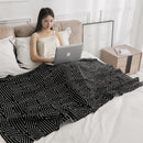 DecorBites™ Knitted Triangular Pattern Thin Blanket for Cozy Versatile Living Room Cover