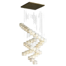 DecorBites™ Jade Design Chinese Chandelier for Duplex Villa Restaurant and Living Room