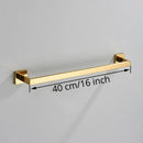 DecorBites™ Gold Bathroom Hardware Set: Robe Hook, Towel Rail, Shelf, Tissue Holder