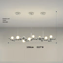 DecorBites™ Designer Molecule Chandelier: LED Dimmable Chrome Gold Lighting 2025 Trend