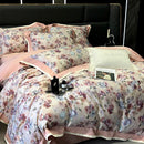 DecorBites™ 100S Egyptian Cotton Print Bedding Set for Queen King Ru Size