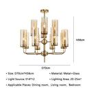 DecorBites™ American Lustre Glass Chandelier LED Pendant Light Fixture