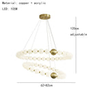 DecorBites™ Acrylic LED Chandelier: Modern Living Room Pendant Lamp