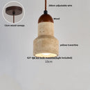 DecorBites™ LED Pendant Light Fixture Yellow Travertine Adjustable Hanging Lamp