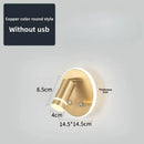 DecorBites™ LED USB Reading Wall Lamp with Dimmable Metal Body and Acrylic Shade