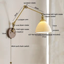 DecorBites™ LED Wall Lamps Pull Chain Switch Modern Stair Light Fixtures, Ceramic Copper