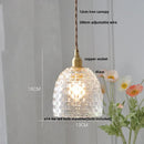DecorBites™ Amber Copper LED Pendant Light Glass Hang Lamp for Reading Aisle Café Home