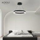 DecorBites™ Crystal Rings LED Chandelier Black&White Frame