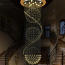 DecorBites™ Crystal LED Chandelier: Modern Spiral Fixture for Dining, Living Room, Bedroom, Staircase