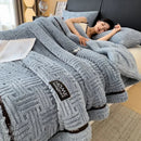 DecorBites™ Cozy Fluffy Fleece Blanket for Autumn Winter, Soft Warm Maternal Child Bed Sofa Cover
