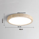 DecorBites™ Ellipse Stone LED Ceiling Light Natural Travertine Lamp Plafon