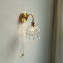 DecorBites™ Crystal Glass LED Wall Light with Pull Chain Switch, Nordic Modern Design