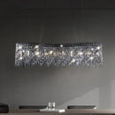 DecorBites™ Chrome Chandelier: Designer Luxury K9 Crystal Lighting Fixture for Dining Room, Hotel, and Bar