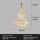 DecorBites™ Crystal Hollow Chandelier for Luxury Living Room and Stair Lamps