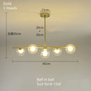 DecorBites™ Gold Glass Ball LED Pendant Light for Kitchen Dining Room Lighting