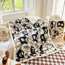 DecorBites™ Cartoon Print Cozy Blanket - Milk Velvet & Cashmere - Winter/Spring Duvet Cover