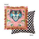Luxe black & white greyhound decorative pillow cover living room accent