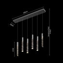 DecorBites™ Crystal Column LED Chandelier: Luxury Pendant Lamp for Staircase, Modern Home Decor Lighting