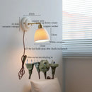 DecorBites™ Ceramic Wall Sconce Light Copper Arm Nordic Minimalism Bedroom Bathroom Mirror