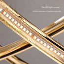 DecorBites™ Geometric Line LED Chandelier for Modern Home Decor and Lighting