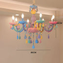 DecorBites™ Kids Room LED Macaron Ceiling Chandelier for Boys Girls Bedroom Decor