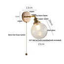 DecorBites™ Glass Rotate Copper LED Wall Sconce - Modern Nordic Bedroom Study Lamp